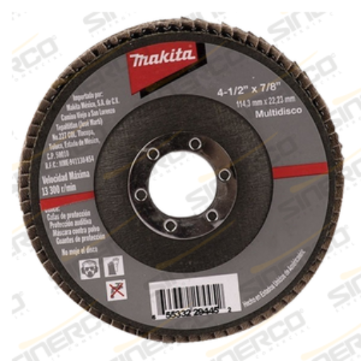 Imagen de MULTIDISCO FLAP DESBASTE 4 1/2" GRANO 40 C/10 PZAS