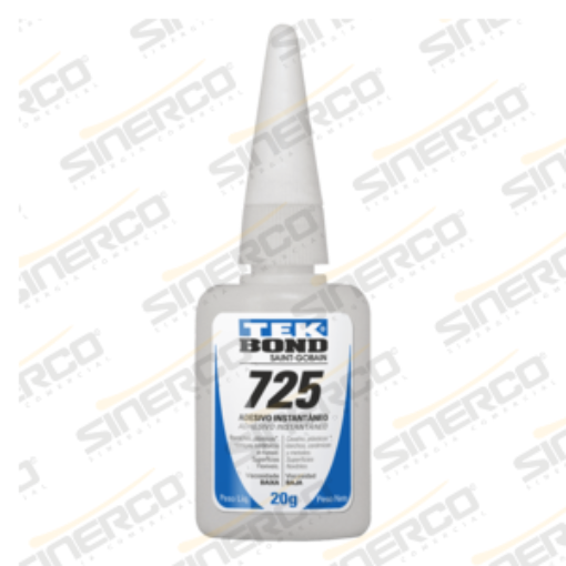 Imagen de ADHESIVO INSTANTÁNEO 725 TEKBOND 20G TUBO APLICADOR CAJA C/10 B