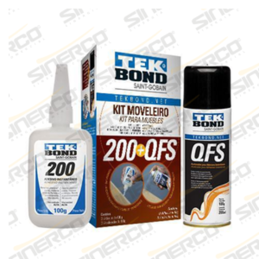 Imagen de ADHESIVO + ACELERADOR MUEBLES TEKBOND MUEBLERO 100/200G/ML TUBO KIT TRANSPARENTE