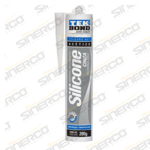 Imagen de SILICONA ACETICA USO GENERAL TEKBOND 280/290G/ML CARTUCHO GRIS