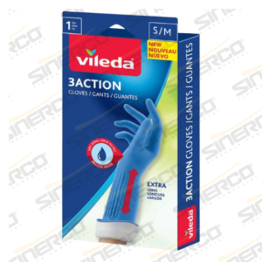 Imagen de VILEDA GUANTE 3ACTION EXTRA LARGOS MEDIANO