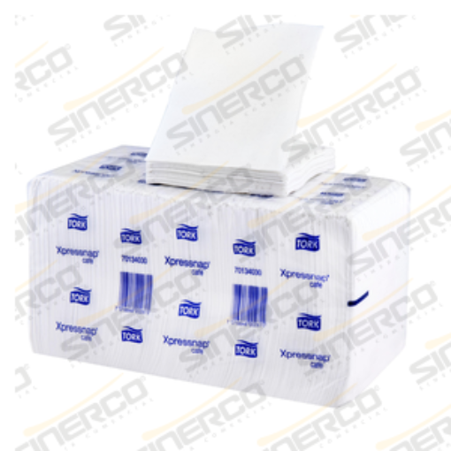 Imagen de TORK XPRESSNAP CAFÉ® SERVILLETA BLANCA 12 PQ / 500 PZ