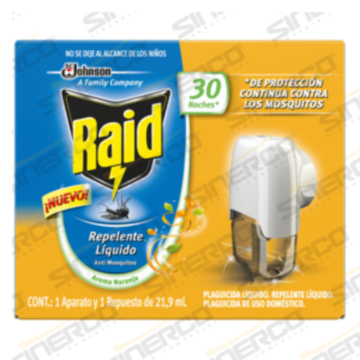 Imagen de REPELENTE LIQ ELECTRICO RAID 21.9ML APARTO NARANJA