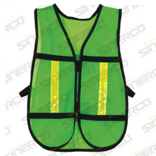 Imagen de CHALECO DE MALLA VERDE C/REFLEJANTE JYRSA 1010 CRL